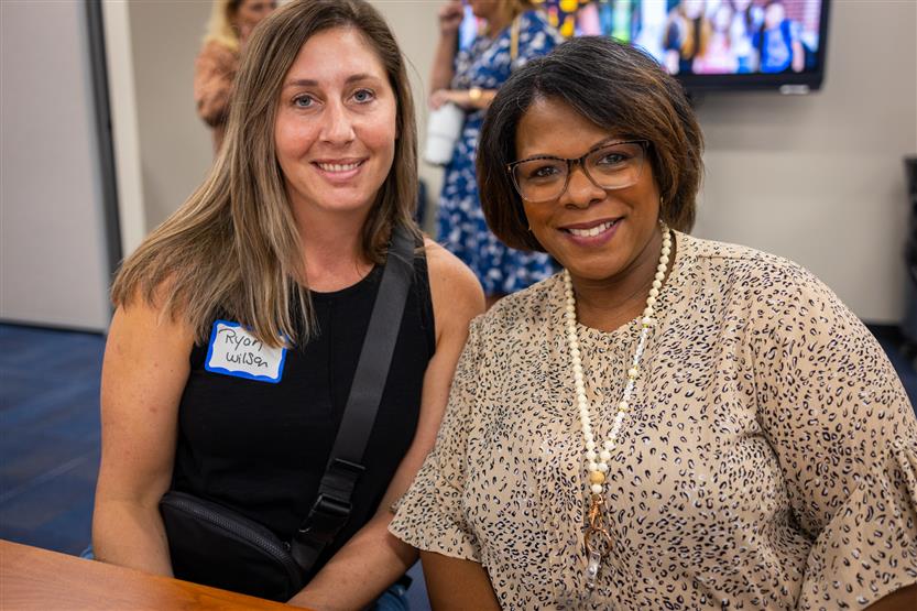 A PTO president and the Creekside Elementary school principal